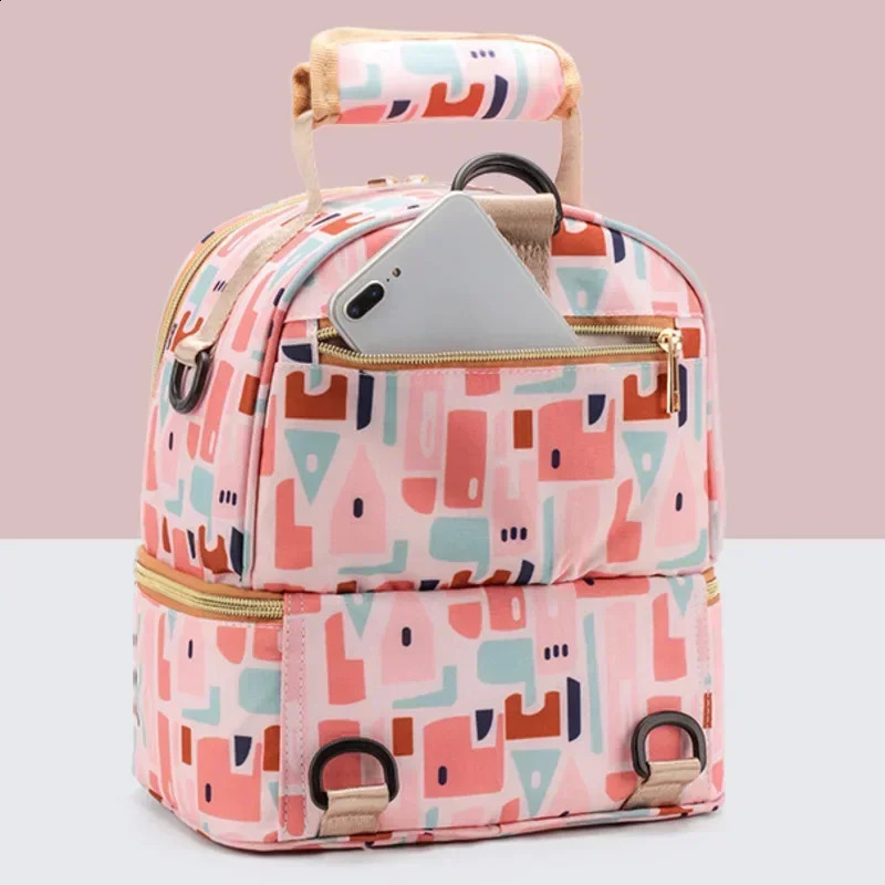 Multifunction Baby Food Breast Thermal Bag Drink Milk Insulation Bag Feeding Bottle Backpack Picnic Preservation Lunch Bags 250227
