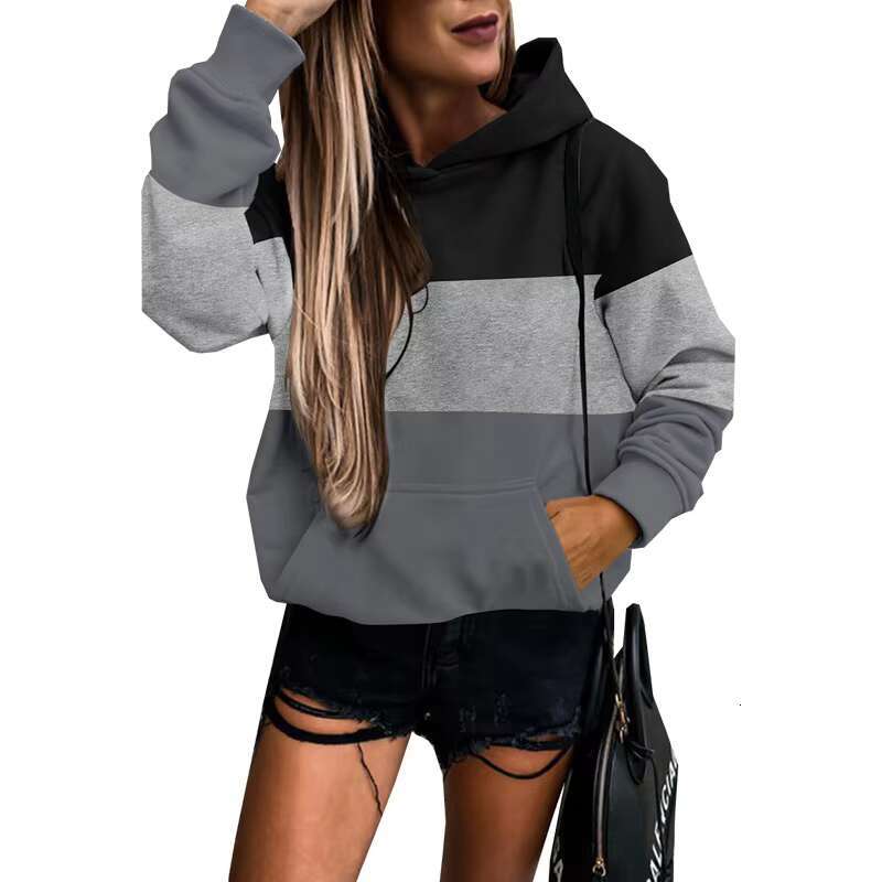 2024 Mix Color Trendy Women's Hoodies Sweatshirts Support Custom Leopard-Print Patchwork Casual All-Mix Hoodie