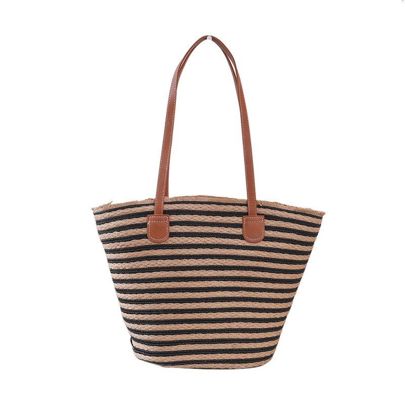 Commuting large capacity for women stylish versatile shoulder bag, summer beach vacation straw woven bag #swissmilitary