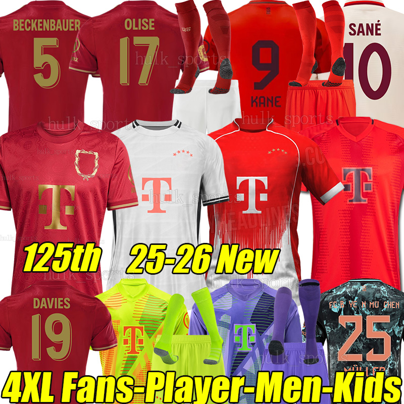 4XL 24/2025/26 KANE 125 anniversary soccer jerseys 125th BECKEUER SANE OLISE GORETZKA MULLER COMAN GNABRY MUSIALA KIMMICH men kids kit socks football shirts