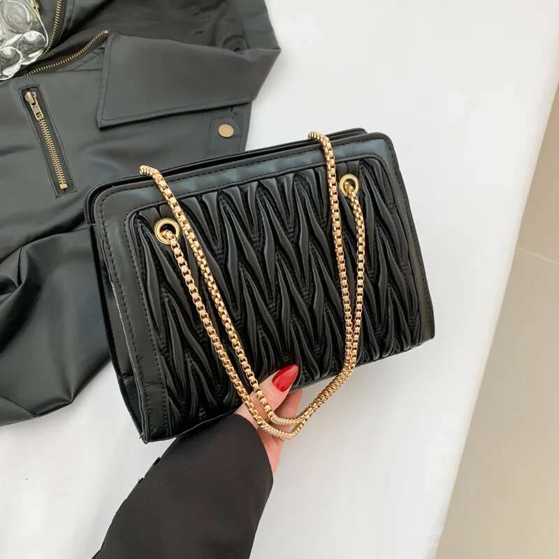 Girls New Shoulder Tote Dia Fashion Ing Commuter Women's Bag Chain Decoration PU Material