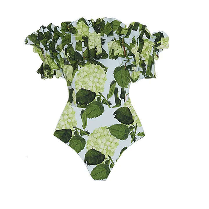 Lotus leaf edge strapless embroidered ball wer split set for women bikini swimsuit 2602 2025 new casual versatile fashion clothing