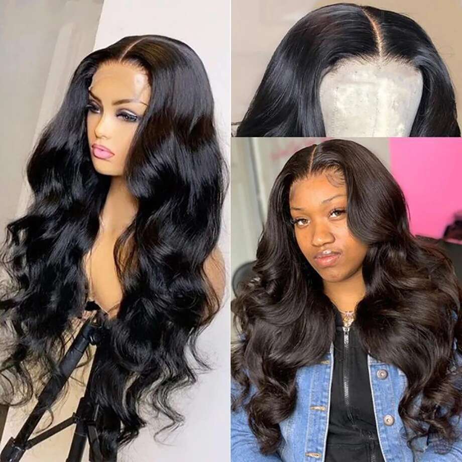 HD Front Lace Wig Hand Hook Front Women S Big Wave Long Curled Hair Synthetic Headset Lace Wig Black
