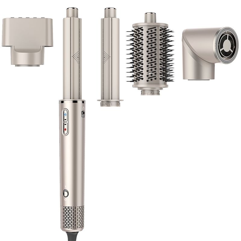 FENTGO Hair Dryer Brush 5 in 1 Hair Styler Silver 110 Volts 1400 Watts Ionic Technology Fast Drying Multi Styler for Str 250120
