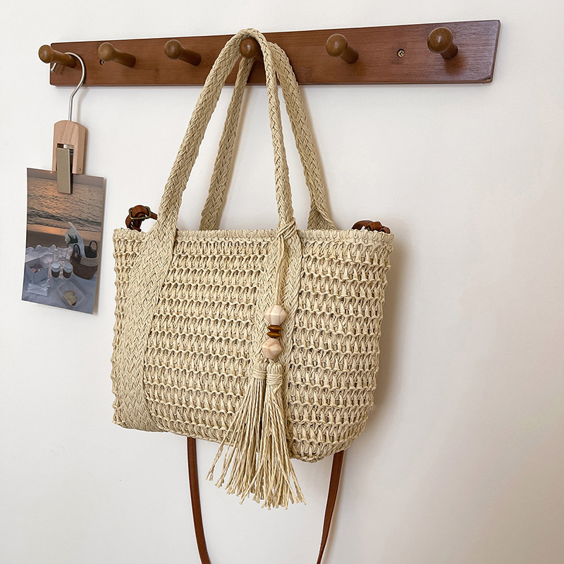 Beach vacation beach 2025 spring new hand-held woven commuting versatile single shoulder crossbody bag #swissmilitary