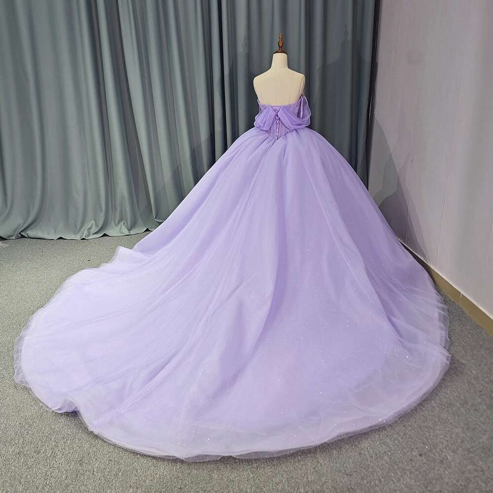 Exuberant Purple Quinceanera Dresses Beads Pleated Mexican Ball Gown 2025 Custom Birthday Dress 15 Years