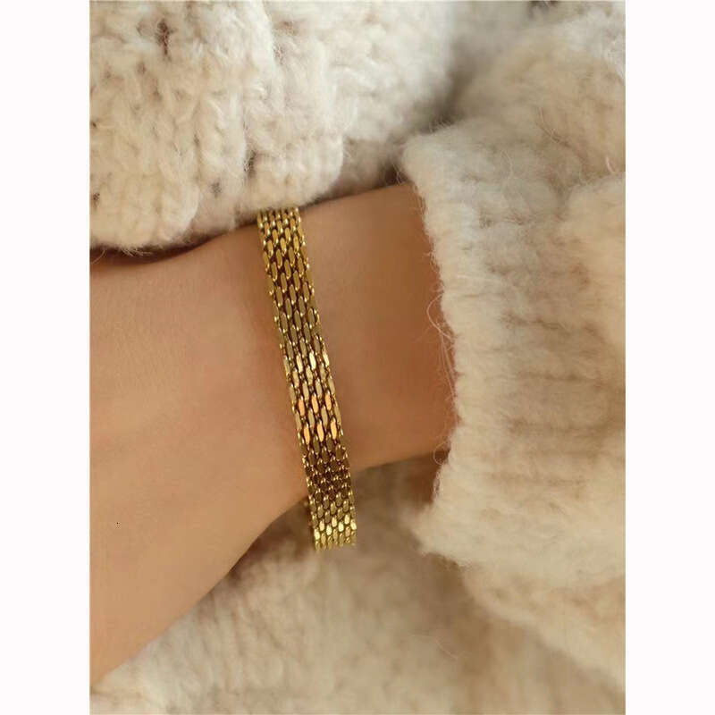 Women's Designer Collarbone Weave Bracelet - Thick Titanium Steel Snake Bone Chain Jewelry
