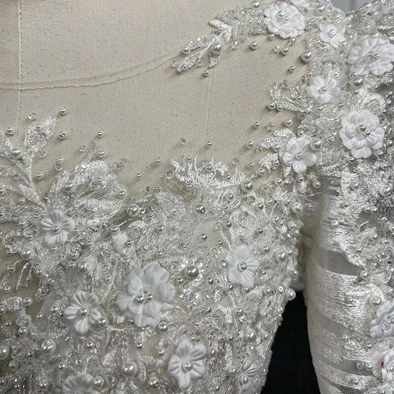 Classic Dresses 2025 Organza Ball Gown Neck Custom Wedding Suits For Women res dy9893 Bridal Dress