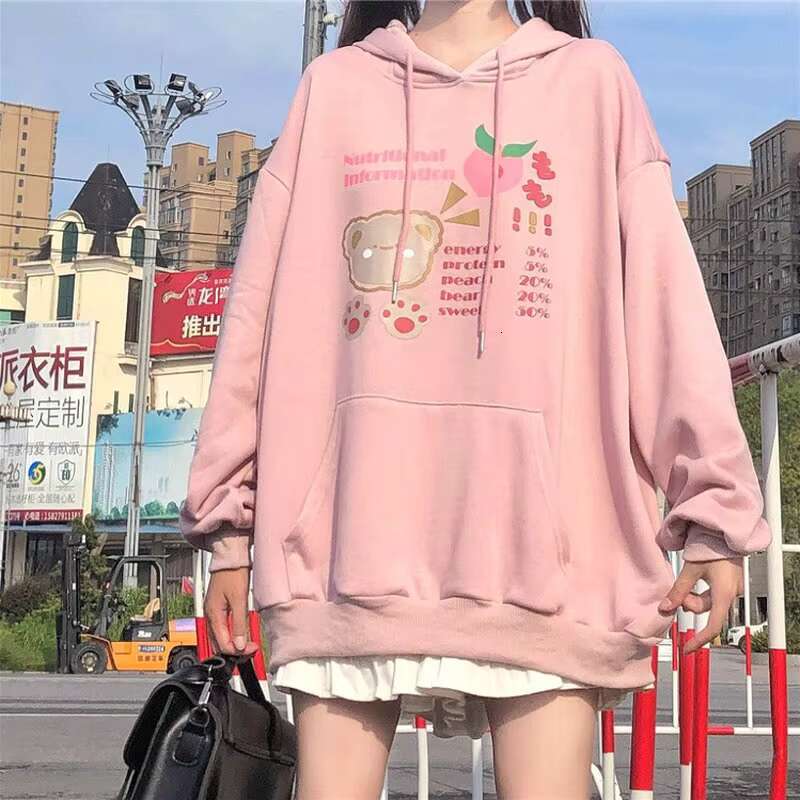 Long Sleeve Hooded Sweatshirts Spring Autumn Loose Fit Hoodie Casual Plus Size Fashionable Women's Clothing