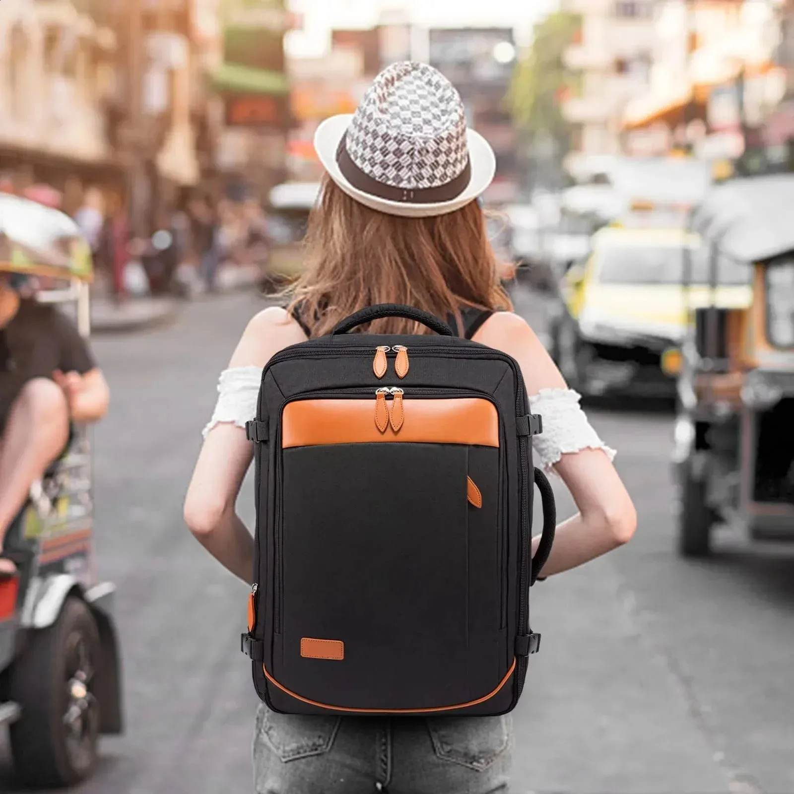 Ship from US 40L Large Capacity Travel Backpack 5piece Set Expandable Luggage Multifunctional Waterproof Bag 250304FBB