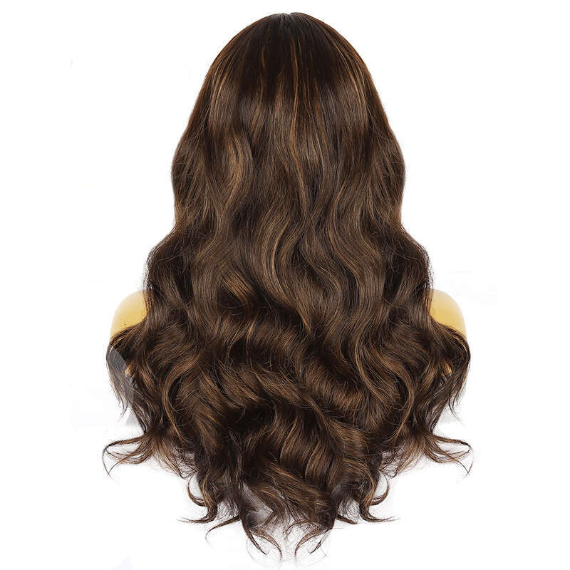HD Front Lace Wig Xuchang Front Lace Wig Women S Long Curly Hair Big Wave Mixed Color Synthetic Full Head Set Wigs