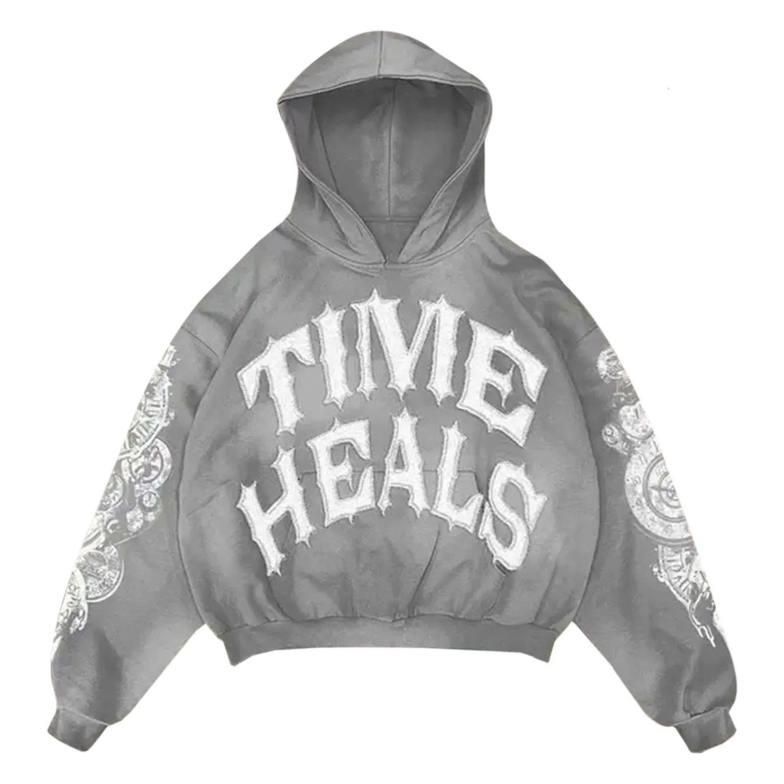 Winter Casual Oversize Hooded Sweatshirt Wicked Movie Gothic Vintage Y2k Jacket Tracksuit Print Fleece Hoodie Woman Clothing Top 250225