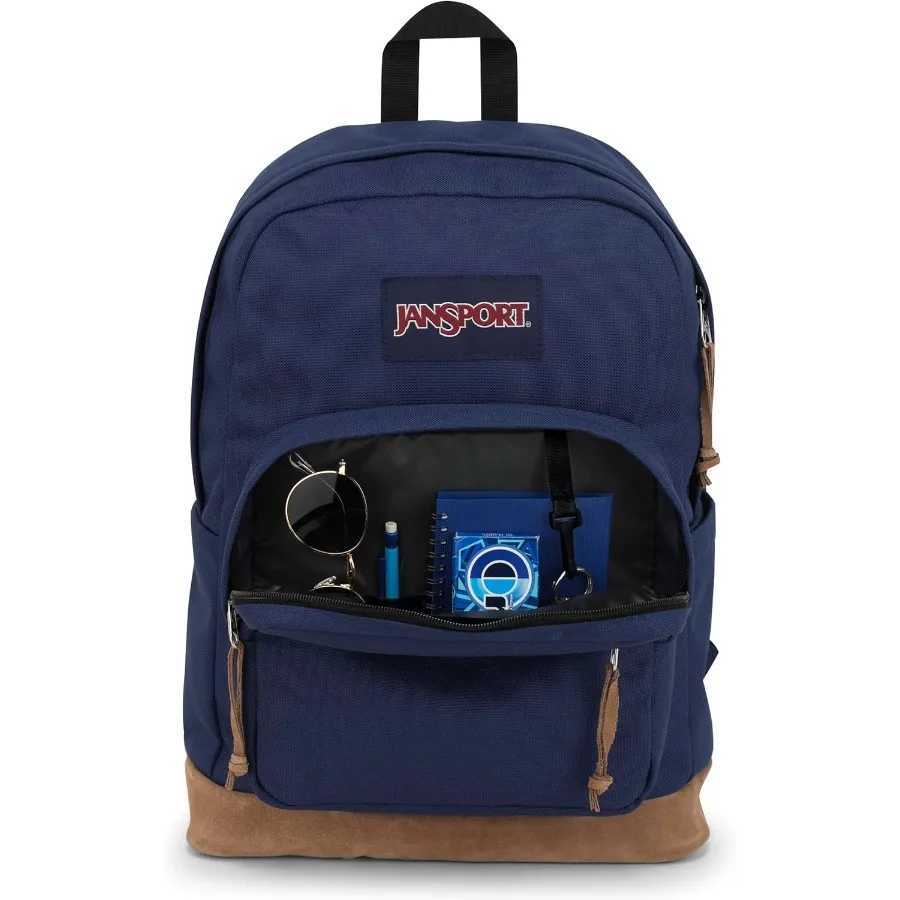 JanSport Right Pack Backpack - Durable daytime bag with Padded 15 laptop case Spacious Main Comparison Integrated Water Bottle P Z250224