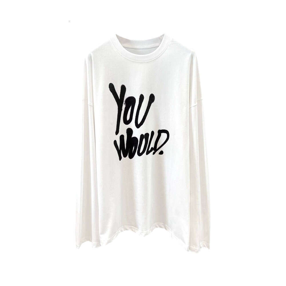 Shenzhen Nanyou AC new loose large letter printed long sleeved T-shirt for men women, spring and summer sun protection shirt