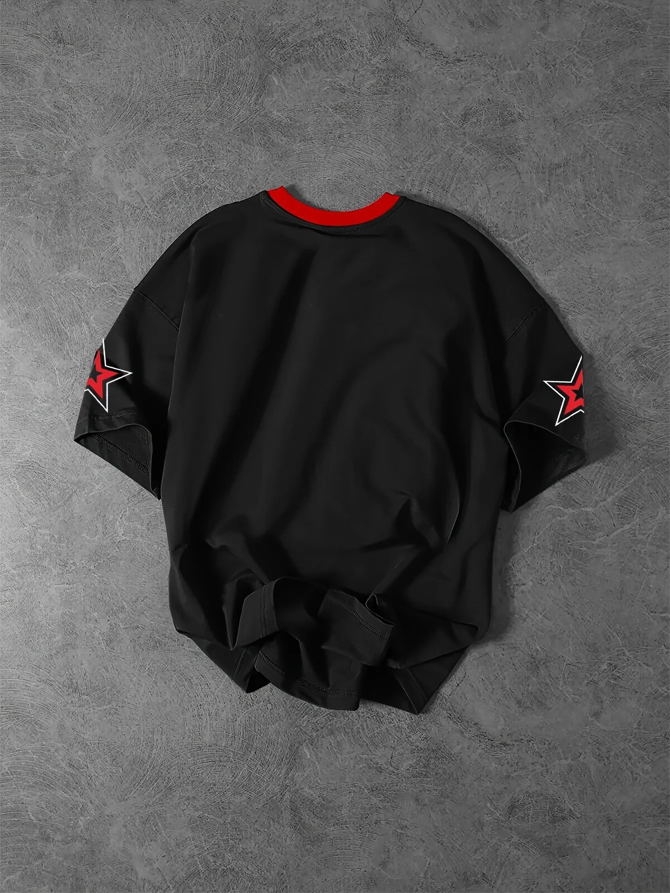 Mens casual crew collar Tshirt with Chicago letter printing pattern polyester floral summer daily outdoor streetwear 250228Z