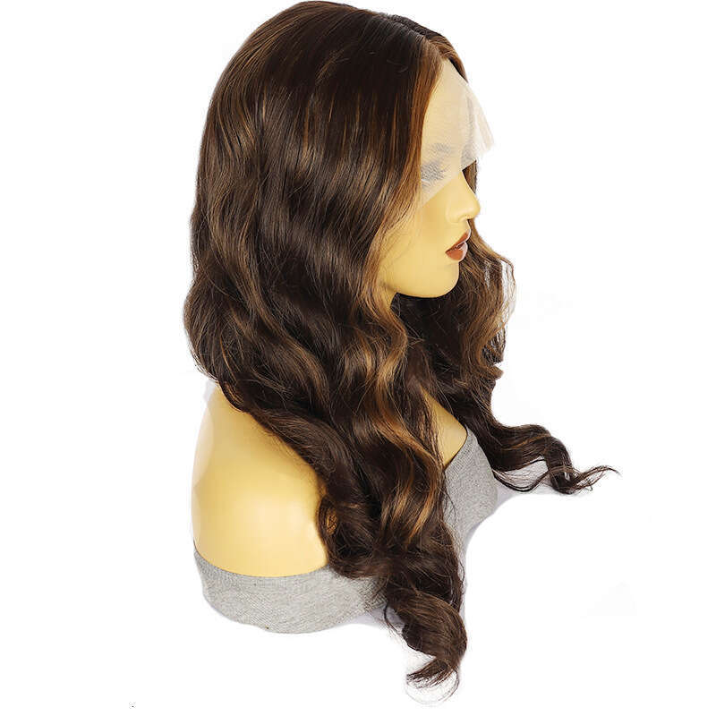 HD Front Lace Wig Xuchang Front Lace Wig Women S Long Curly Hair Big Wave Mixed Color Synthetic Full Head Set Wigs