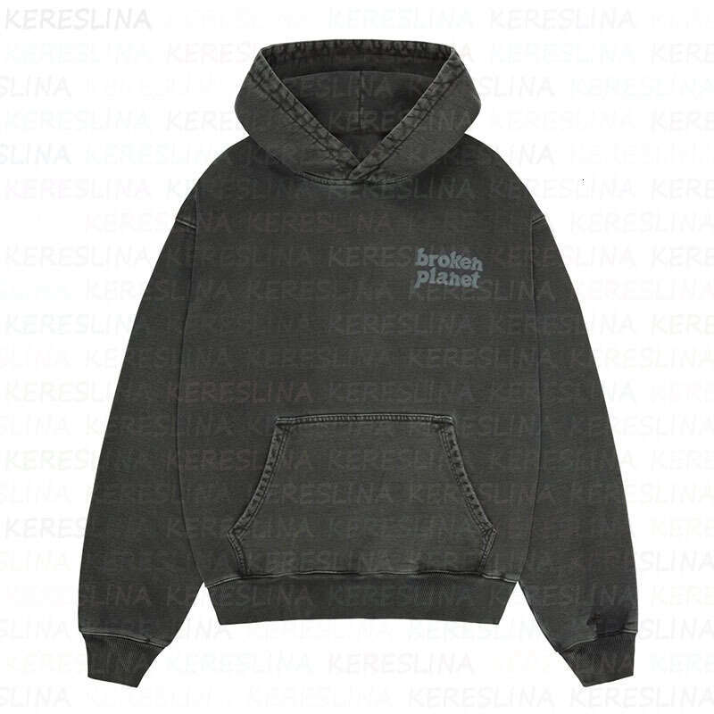 Street Autumn/Winter New Foam Printed Washed Outdated Hoodie Set