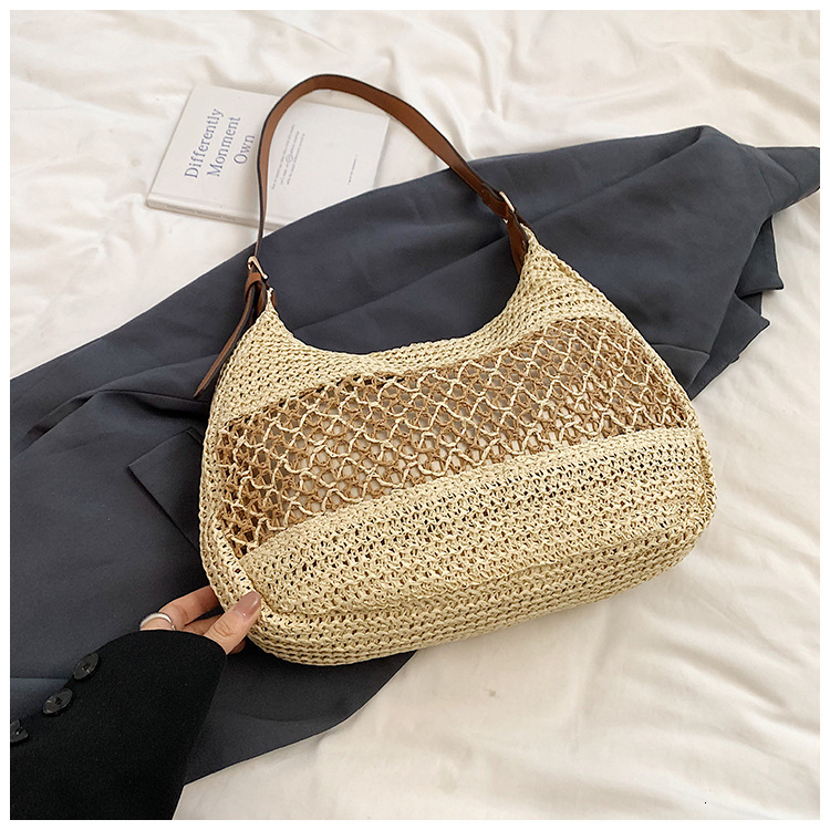 2025 New Fashionable Summer Commuter Straw Women's Trendy Large Capacity Crossbody Bag Casual Woven Beach Single Shoulder #swissmilitary