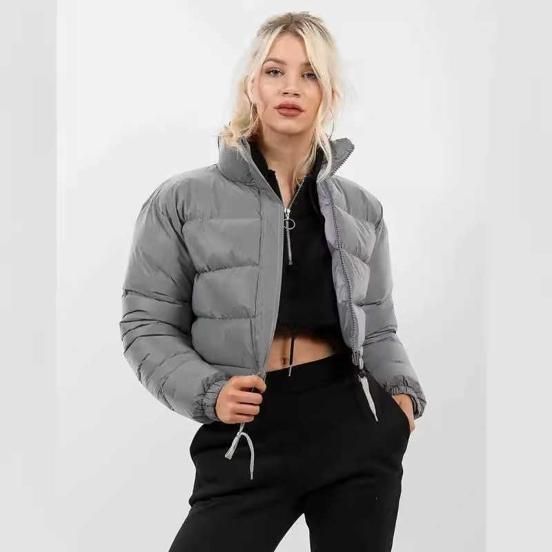 Womens Down Parkas 2025 multi-color short imitation silk cotton loose thickened bread jacket down jacket Y250228