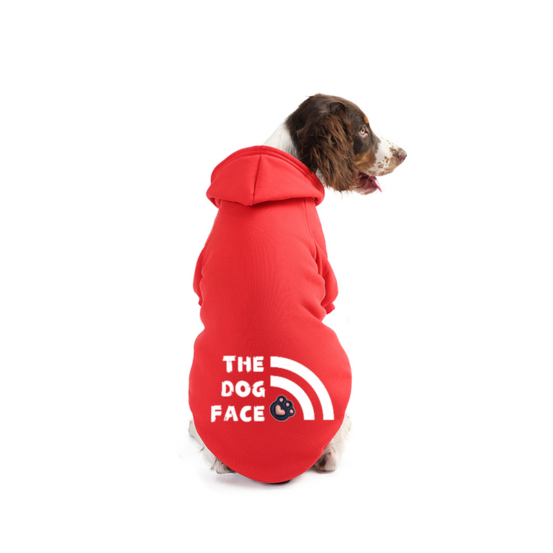 Warm Dog Hoodie for Small Medium Dogs, Dog Sweatshirts Fleece Vest with THE DOG FACE Slogan Print, Cold Weather Coats for Dog Girl Boy, Small Medium a