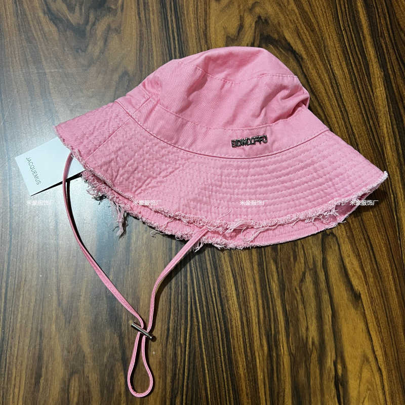 Wide Brim Hats Bucket Hats Korean style fashionable fringed letter large eave fisherman hat for women sun shading rope outdoor leisure hiking sun prot