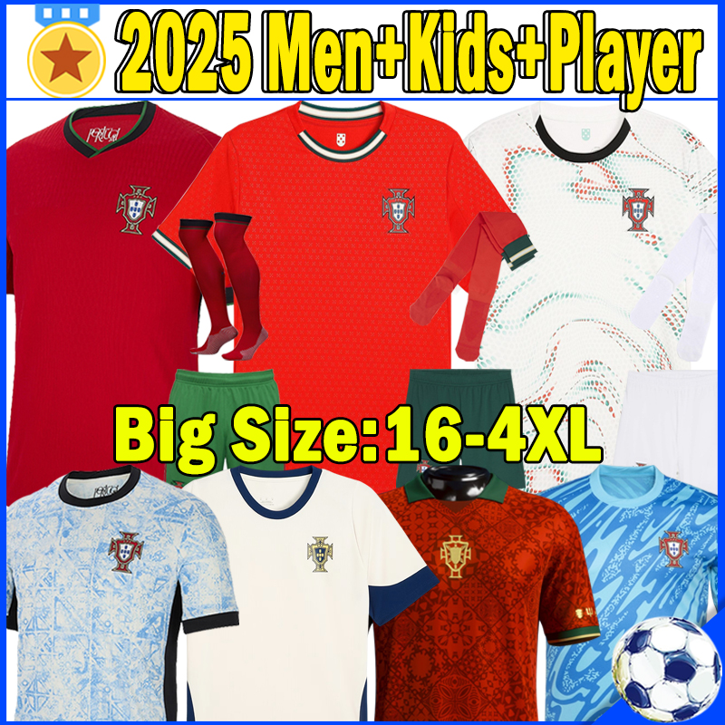 XXXL 4XL 2025 2026 Portuguese Soccer jerseys Long sleeve Portogallo EURO PortugalS Player Version B.FERNANDES 24 25 26 RUBEN DIAS JOAO FELIX R.NEVES DIOGO J.