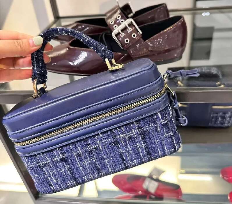 Women's Bags Vintage Elegant Woolen Box Square Chains Crossbody Shoulder Bag For Women New Brand Fashion Handbag