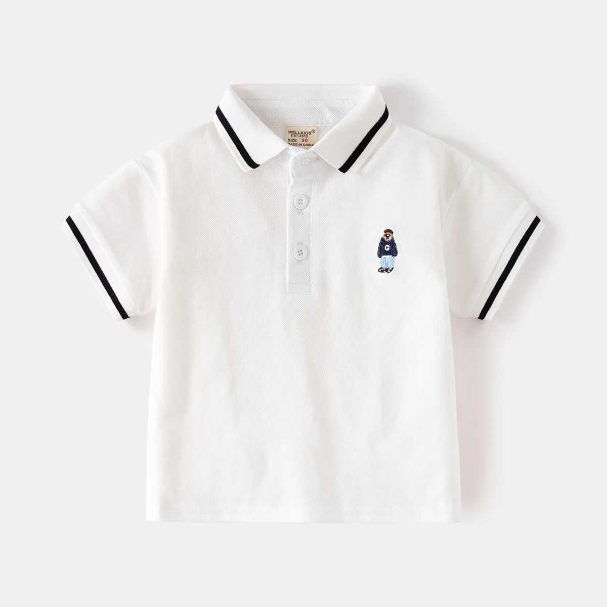 Children Summer Clothes Boys Polo Shirt Short Sleeve Kids Top Wear Striped Casual Boys ShirtsT250228