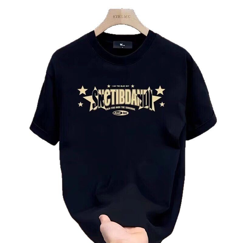 Designer 2025 Youth New Short Sleeve T-shirt For Men Ins Trendy Street Dance Style Round Neck Underwear Top Summer T-shirt