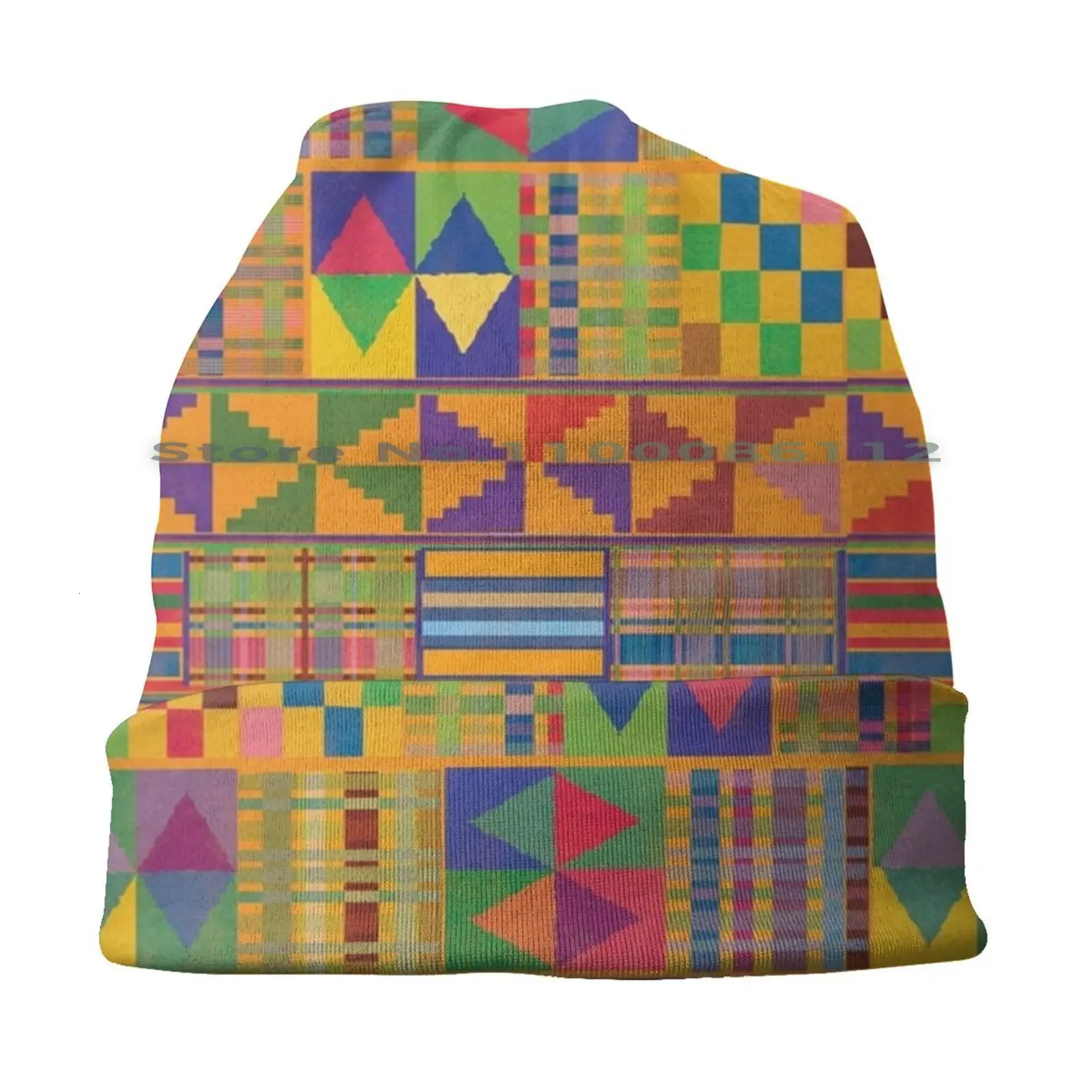 Kente Inspired Bucket Hat Sun Cap Graphic Pattern African Ghana Geometric Traditional Ethnic Diamonds Checkered Banded 250227