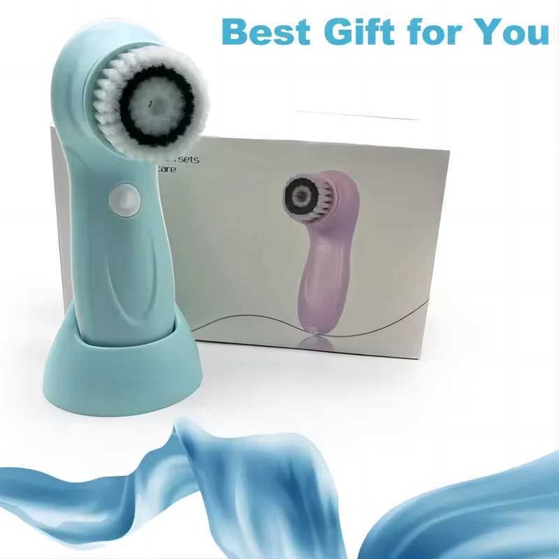 Electric Exfoliating Spin Cleanser Device Waterproof Deep Cleaning Massage Remove Blackhead Facial Cleansing Brush Face Scrubber W250228