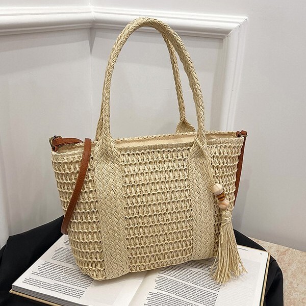Beach vacation beach 2025 spring new hand-held woven commuting versatile single shoulder crossbody bag #swissmilitary