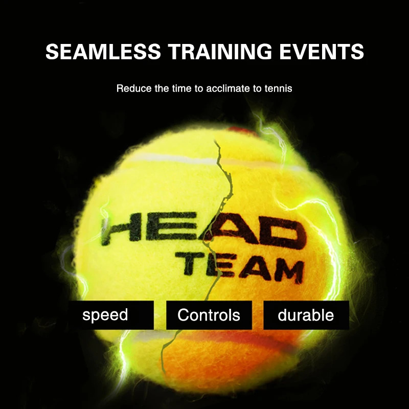 HEAD Professional Tennis 4B TEAM 3 Tour X Training Ball T 3B Pro Match Balls High Elasticity Resistant Durable Excesice Tennis 250224
