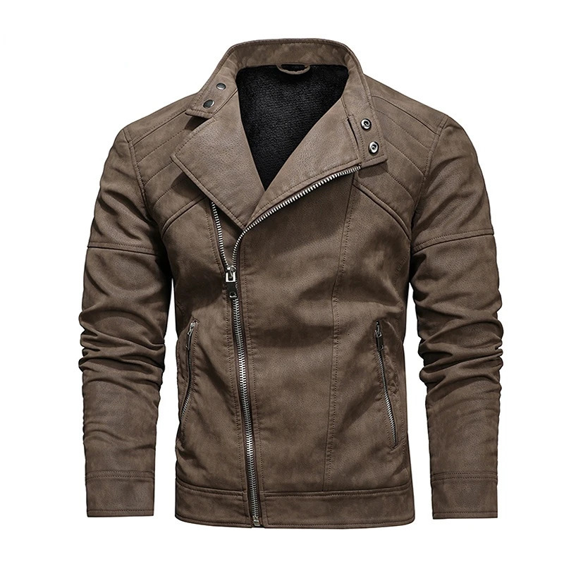 2023 Military Leather Jacket Men Winter Fleece Warm Zipper Motorcycle Coats Mens Fashion Biker PU Jackets Slim Overcoat 250225
