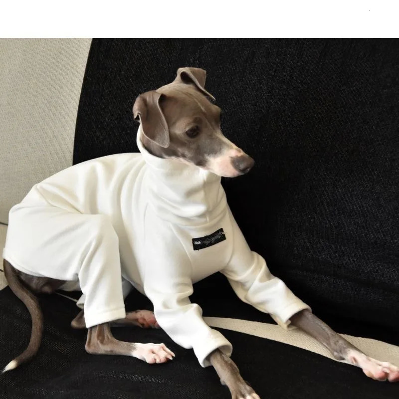 Fahison Whippet Italian Greyhound Clothing Cotton Dog Jammies Winter Warm Turtleneck Stretch Pet clothes 250226