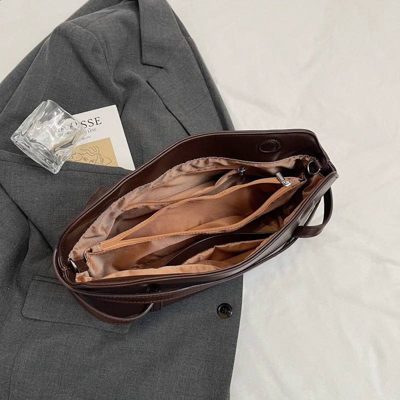 Ship from US Womens fashionable shoulder bag slow tote detachable long strap cross body messenger bag 250228FBB