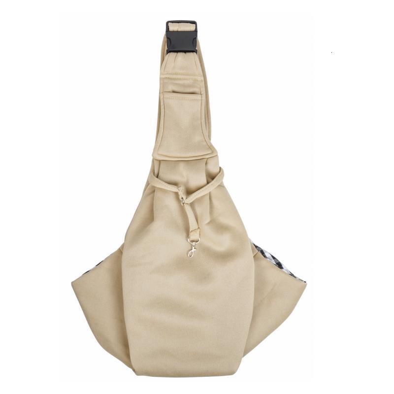 Foldable pet solid color single shoulder breathable portable outdoor dog cat bag