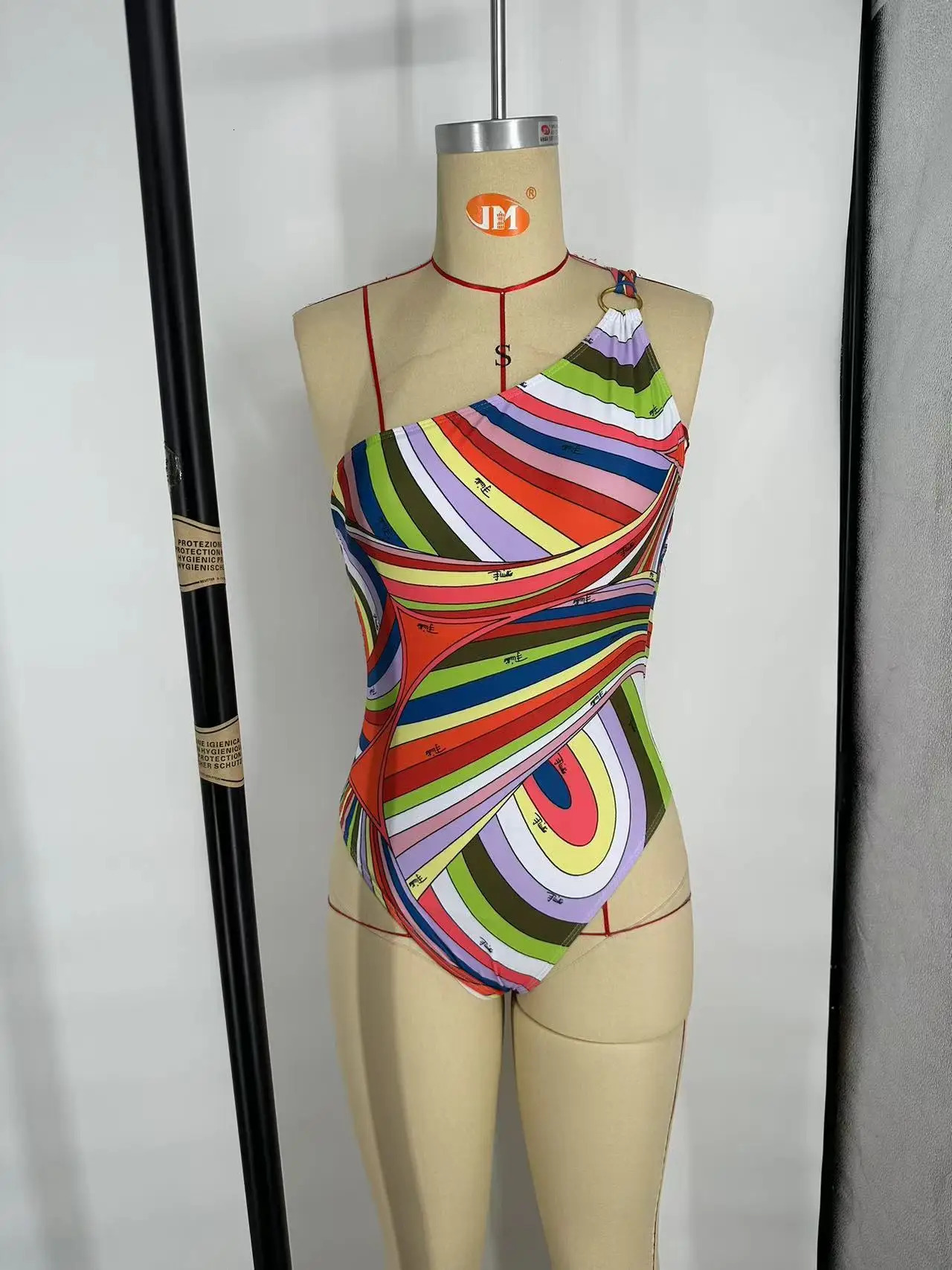 Scarf Bikini Women Swimsuit Headband Swimwear Colorful Striped Beachwear Bathing Suit 250227