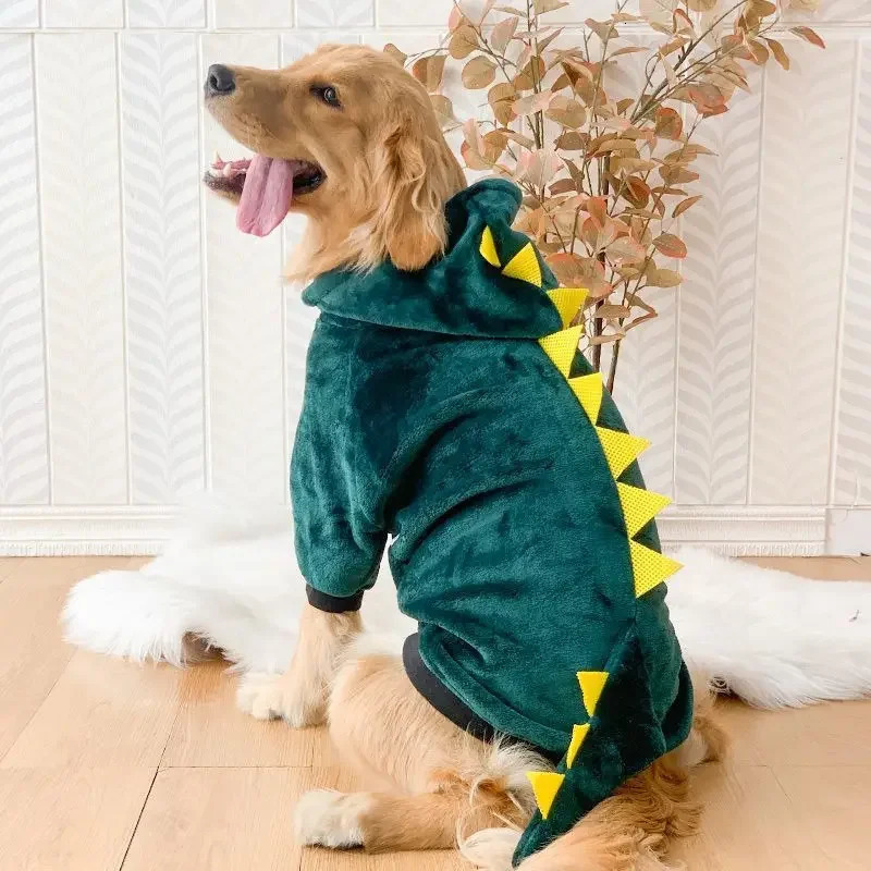Pet Clothes for Medium Large Dogs Dog Pajama Coat Dog Hoody Winter Warm Fleece Golden Retriever Labrador Dogs Clothes Costume 250226