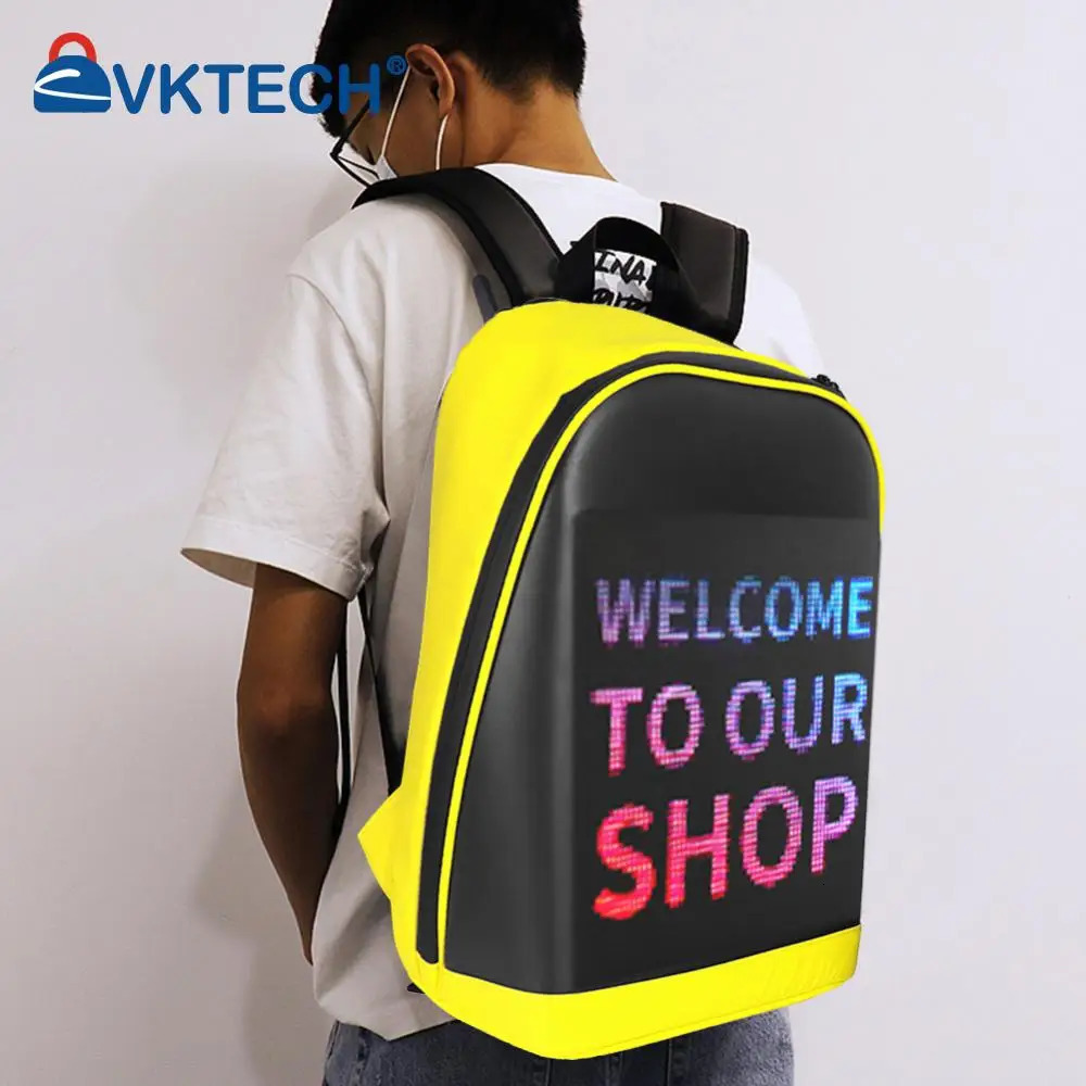 Ship from U.S. Business Travel Laptop Bag LED Display Screen Advertising Billboard Backpack 250227FBB - view 6