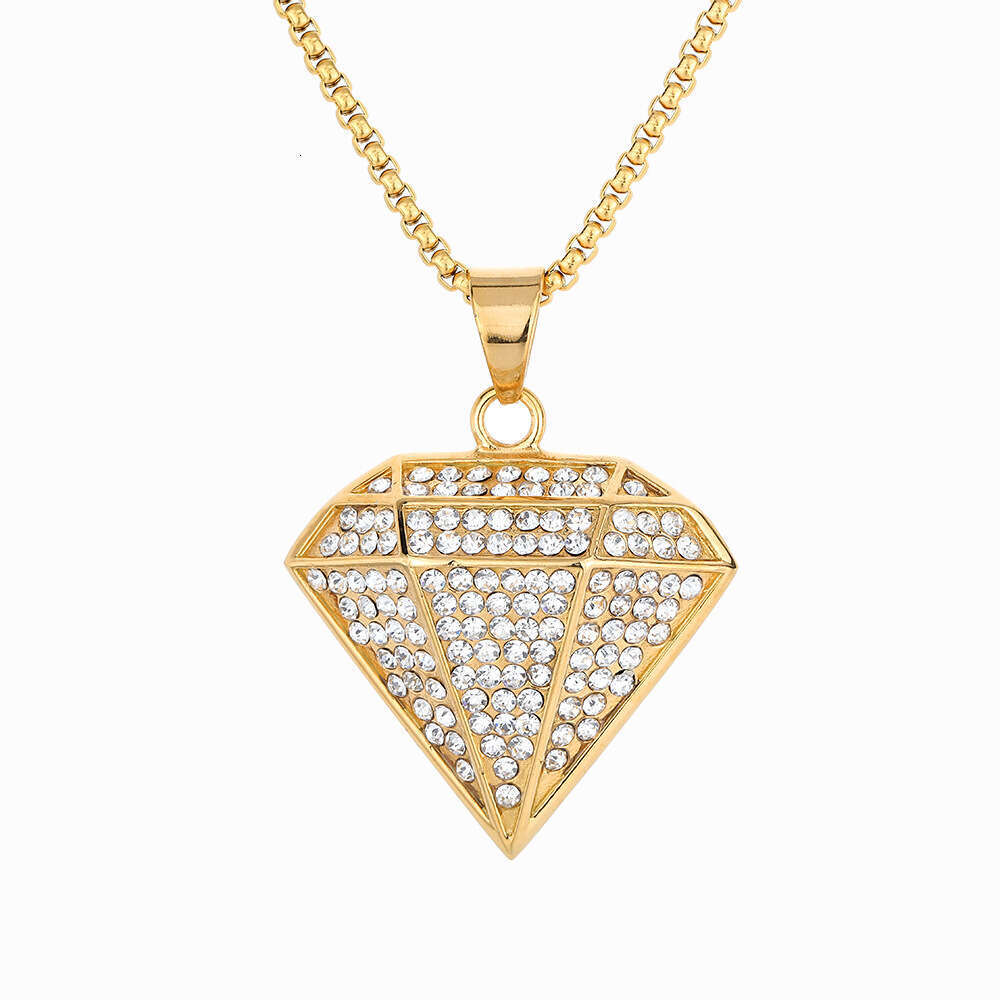 Hip hop punk street titanium steel gold-plated pendant necklace for men INS