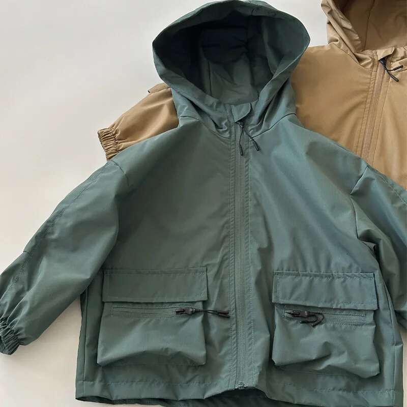 Ddmyshoesvip Boys Jackets Spring Autumn Hoody For Kids Waterproof Children Coat Casual Teenager Outerwear School Baby Windbreaker Clothing