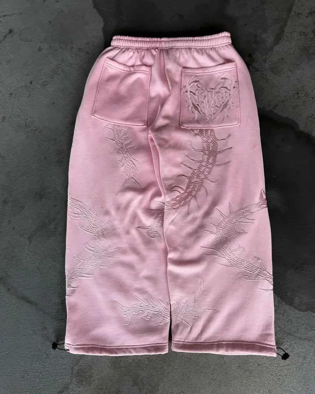 Pink and black two-color lazy style sweatshirt and sweatpants couple suit hooded jacket casual daily sports straight trousers 250226
