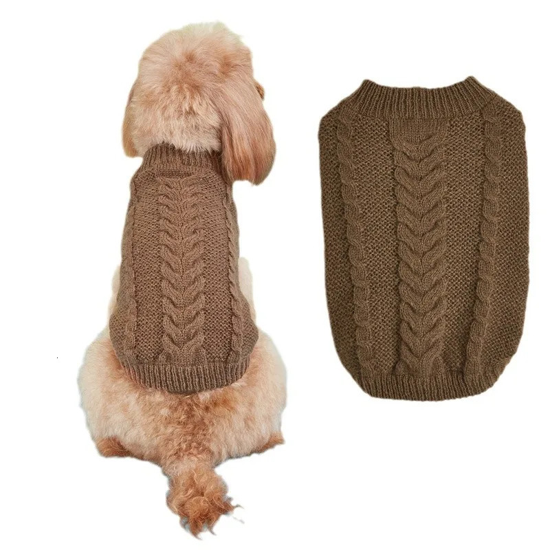 Pet Dog Clothes for Small Dogs Winter Sweater for French Bulldog Yorkies Pet Puppy Clothing Outfit Warm Jacket Woolen HY0002 250226