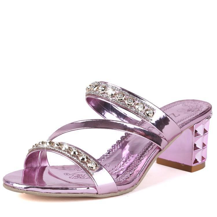 Korean Version 2025 New Summer Women's Sandals Outdoor Height Increasing Business High Heels Women's Shoes Rhies Fish Mouth Sandals