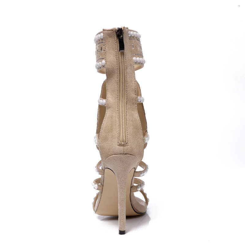 Style - Flat high brand, bulk version, slim heel high-heeled back zipper cool boots 35-42 large size shoes