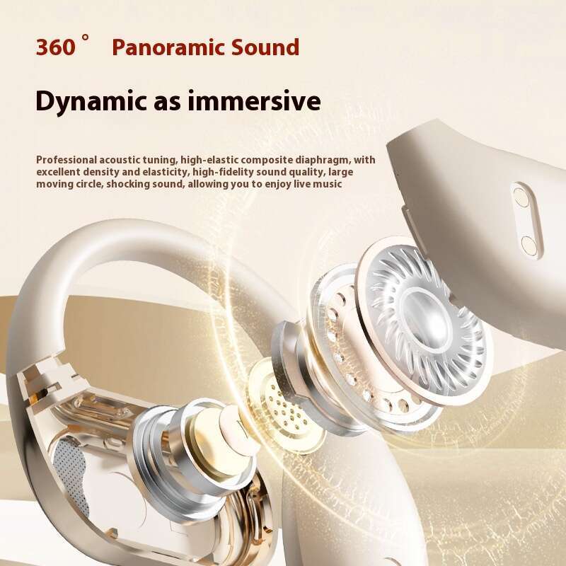 M76 Open Wireless AI Translation Bluetooth Air Bone Conduction Hanging Ear Running Sports Earphones 5.4