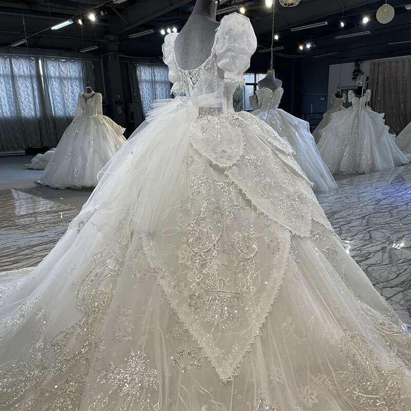 Custom Princess Dress Ball Gown Square Neck For Women Bride Wedding Dresses