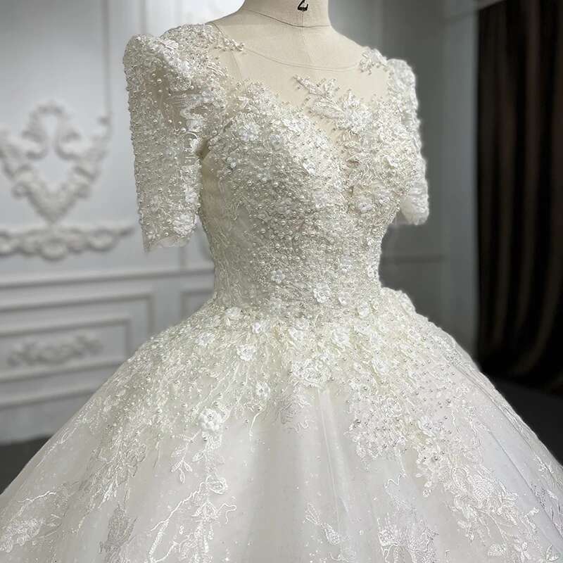 Classic Dresses 2025 Organza Ball Gown Neck Custom Wedding Suits For Women res dy9893 Bridal Dress
