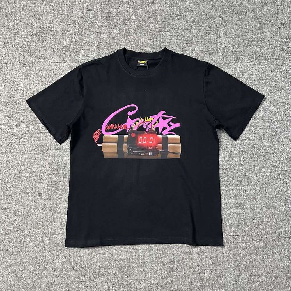 High street style hip-hop casual T-shirt for men and women, half sleeve fashion, summer new style, letter cartoon printed short sleeved shirt